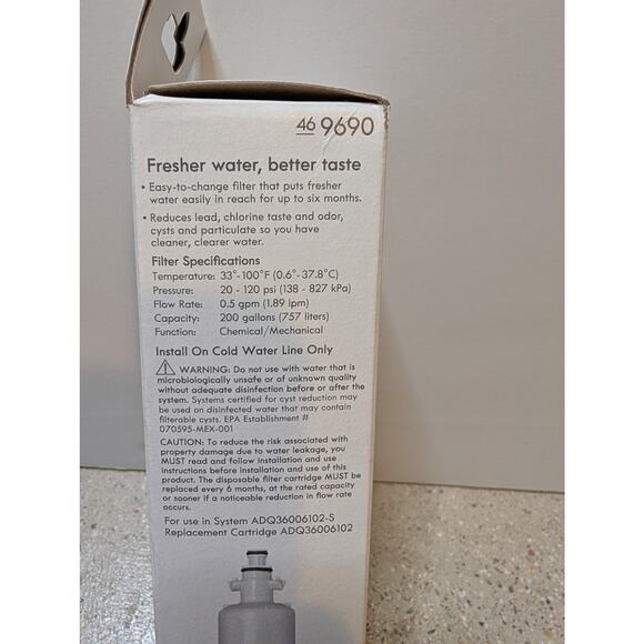 Kenmore Clear 46 9690 Replacement Filter Authentic OEM - New - Picture 2 of 5